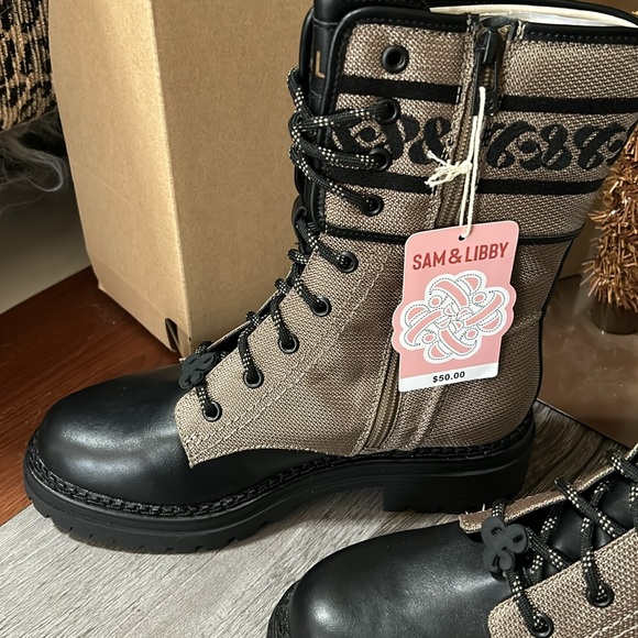 💋💋 NEW SAM & LIBBY COMBAT BOOTS - Picture 4 of 10
